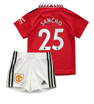 Manchester United Jadon Sancho #25 babykläder Hemmatröja barn 2022-23 Korta ärmar (+ Korta byxor)
